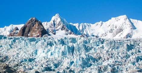 glaciers with ice